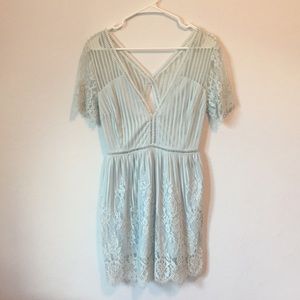 Lacey light blue dress